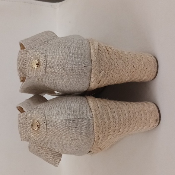 Michael Kors Gold Wedge Espadrilles with T-Strap - Picture 4 of 7